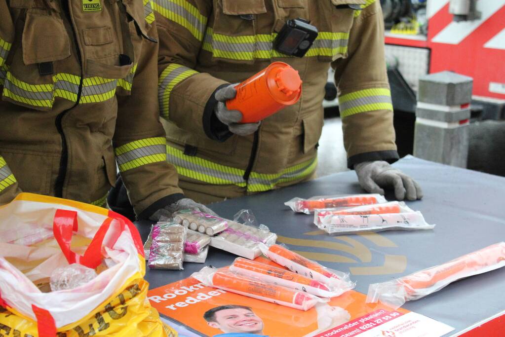 Vuurwerkinzameling op brandweerkazerne
