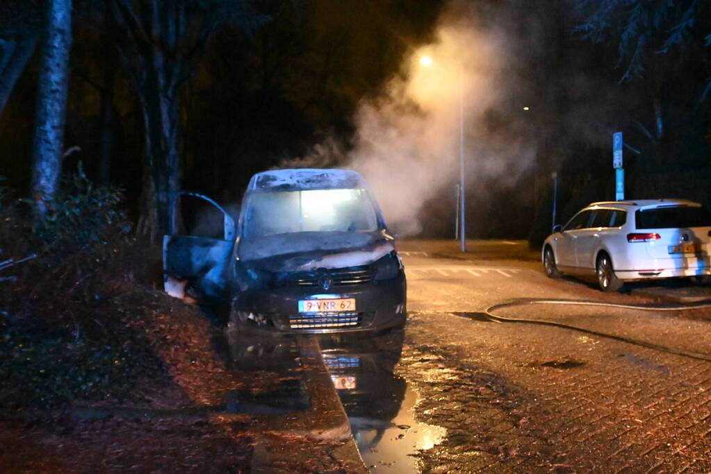 Bestelauto verwoest door brand