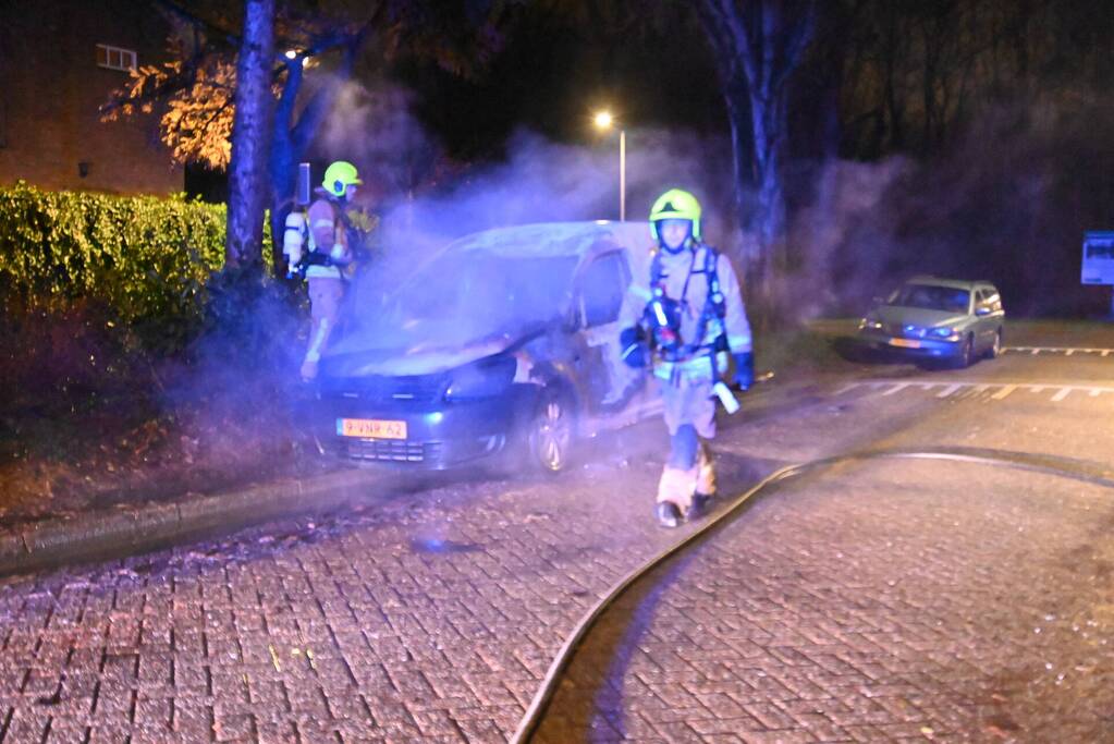 Bestelauto verwoest door brand