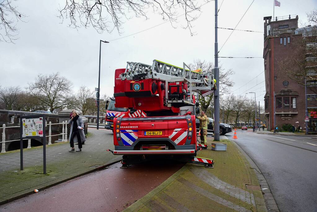 Lichtmastreclame waait los