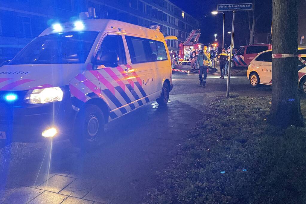 Brand in berging van portiekflat
