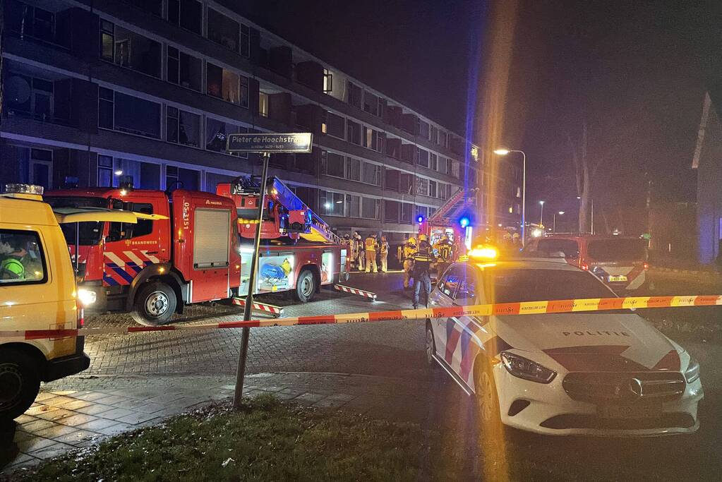 Brand in berging van portiekflat