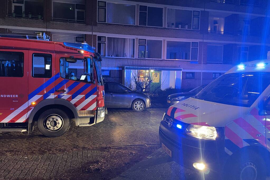 Brand in berging van portiekflat