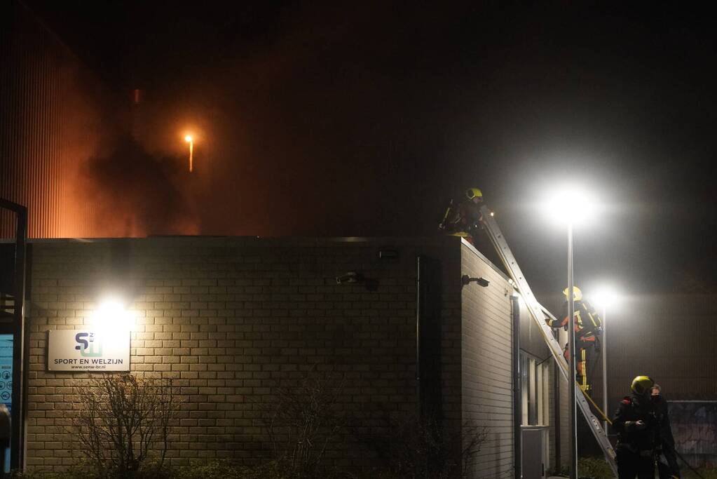 Grote brand in Sportzaal De Meerkoet