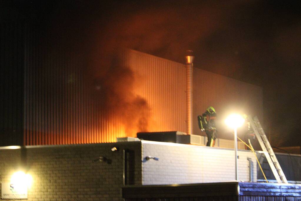 Grote brand in Sportzaal De Meerkoet