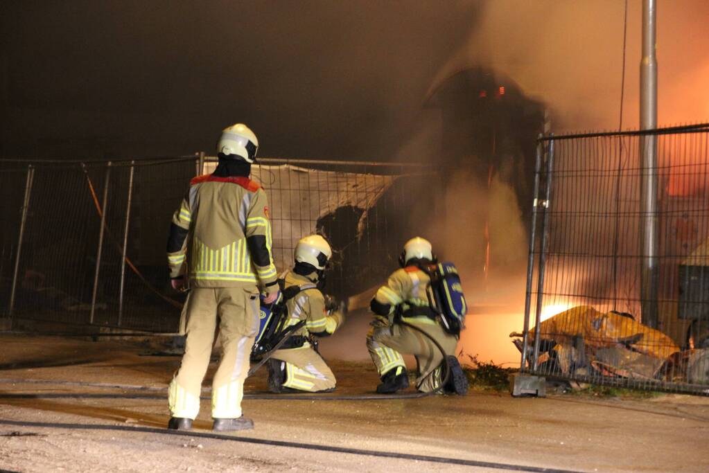 Bouwkeet verwoest door brand