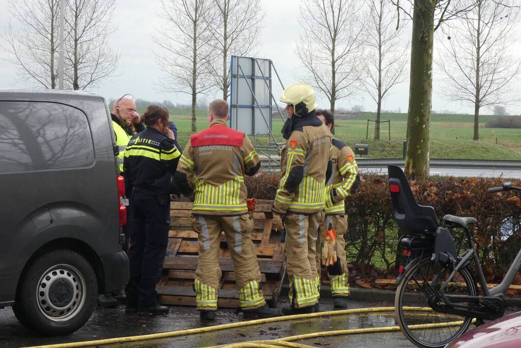 Veel rookontwikkeling bij brand