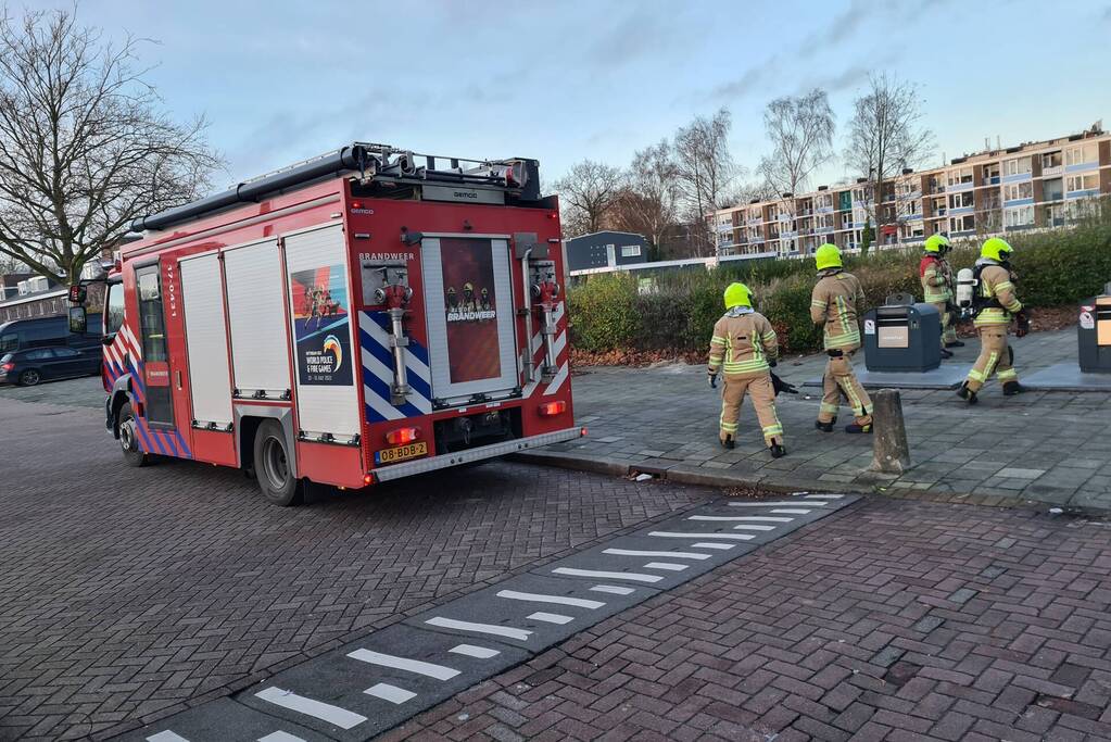 Brand ontstaan in ondergrondse container