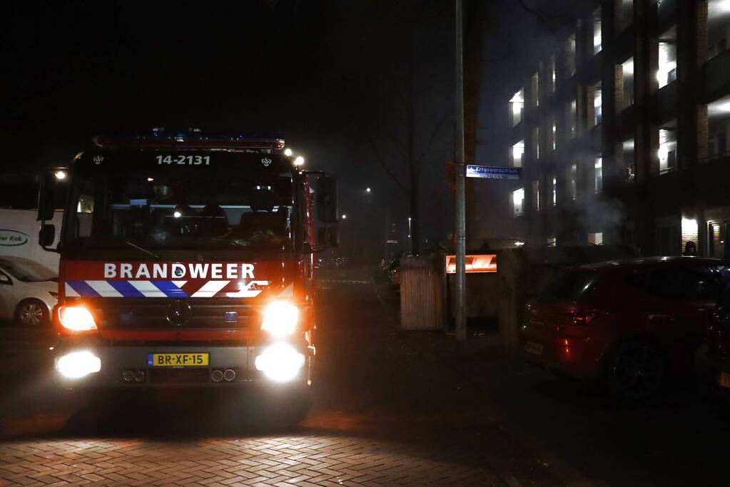 Containers verwoest door brand