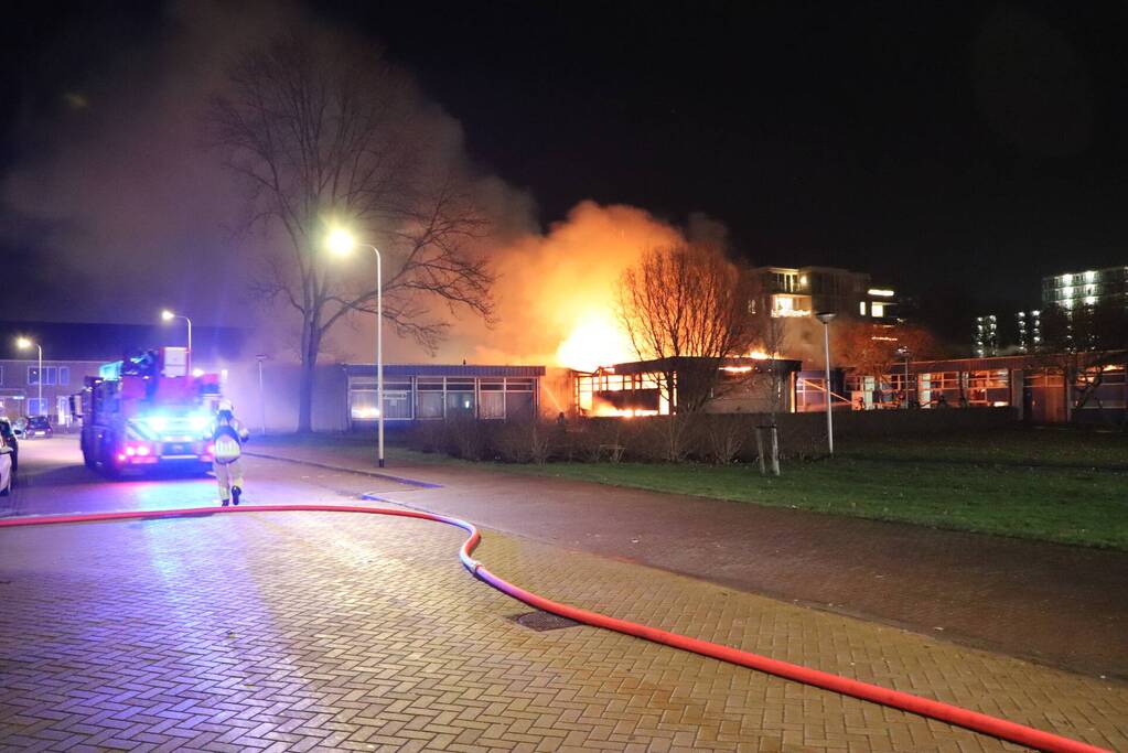 Uitslaande brand in buurthuis