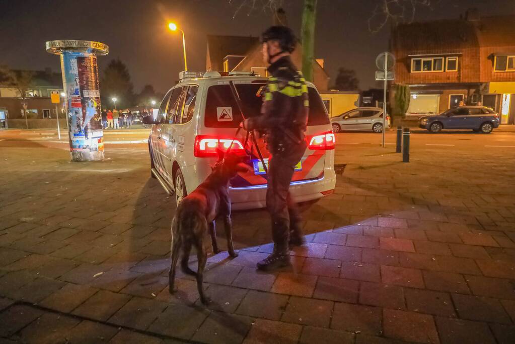 Veel politie ingezet bij buitenbrand