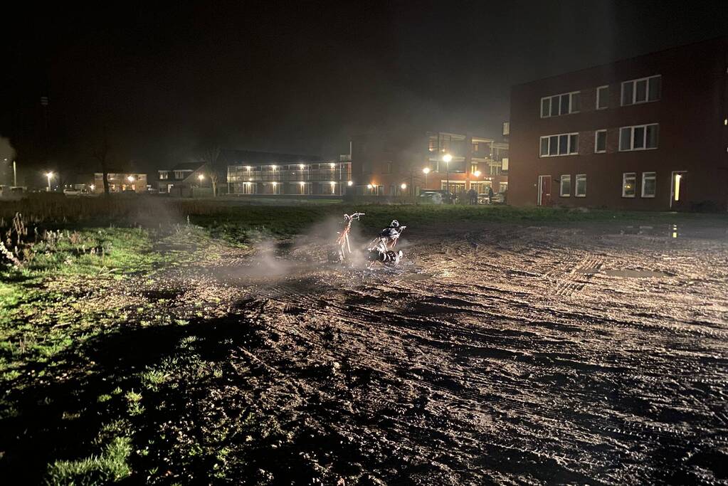 Scooter volledig uitgebrand