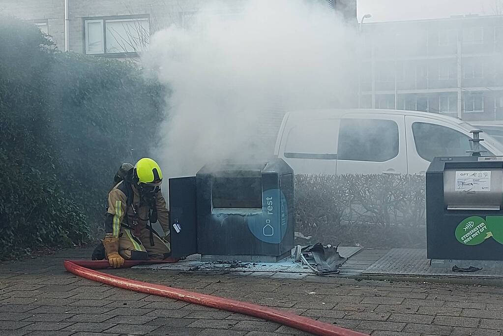Rookontwikkeling bij brand in container