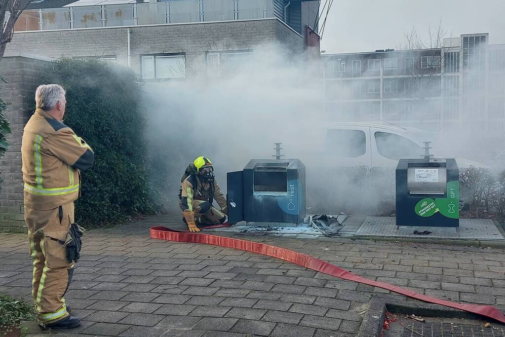 Rookontwikkeling bij brand in container