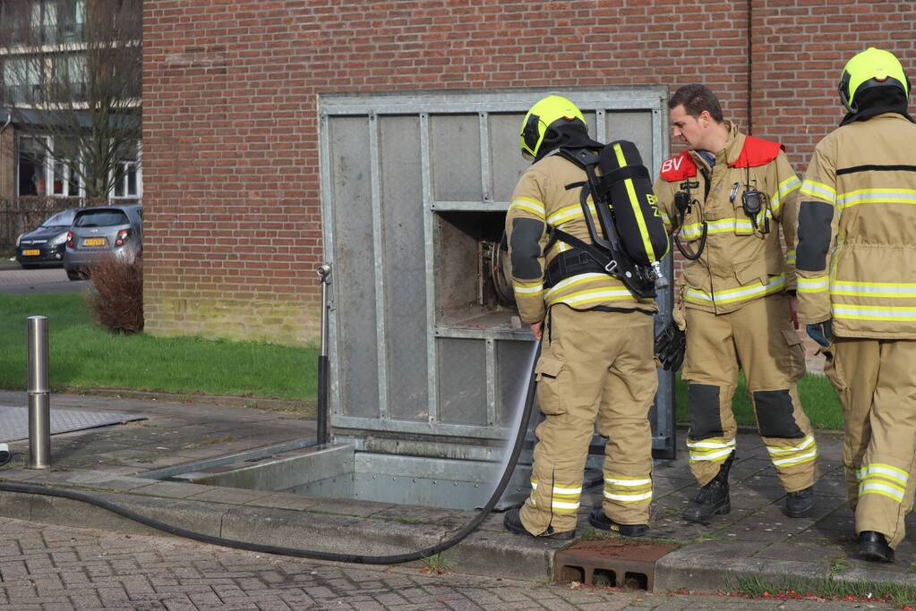 Brand in ondergrondse container