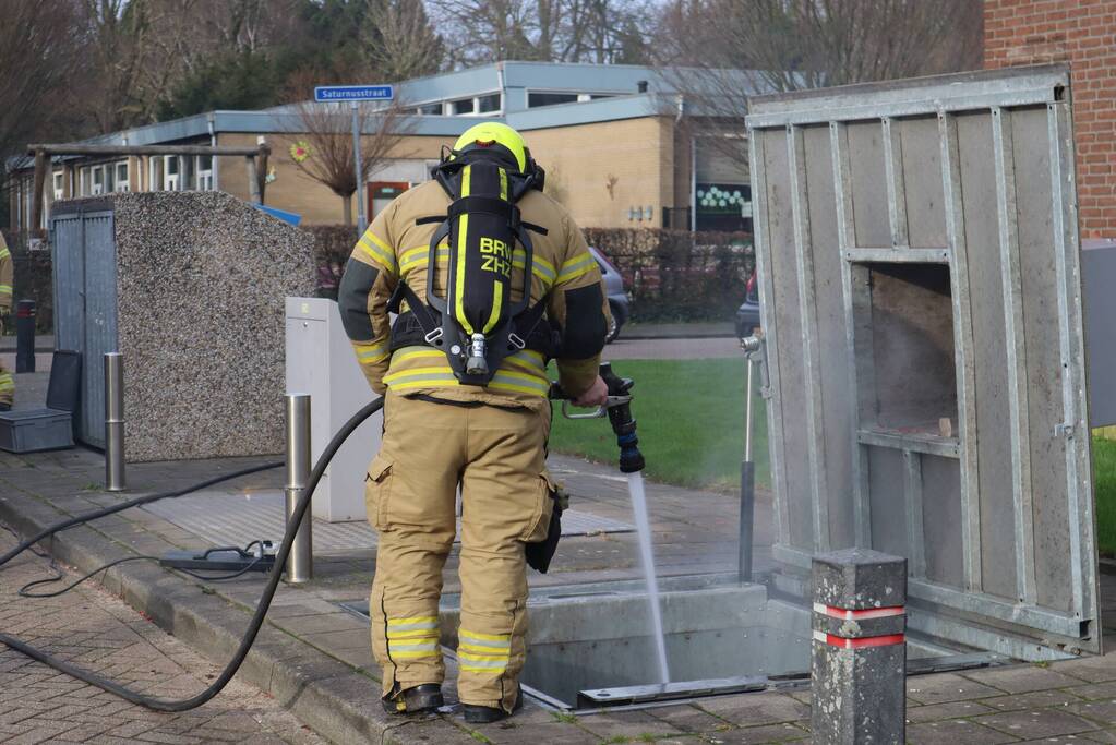 Brand in ondergrondse container