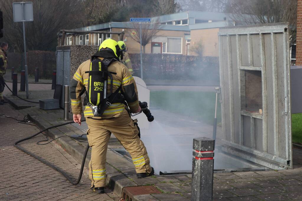Brand in ondergrondse container
