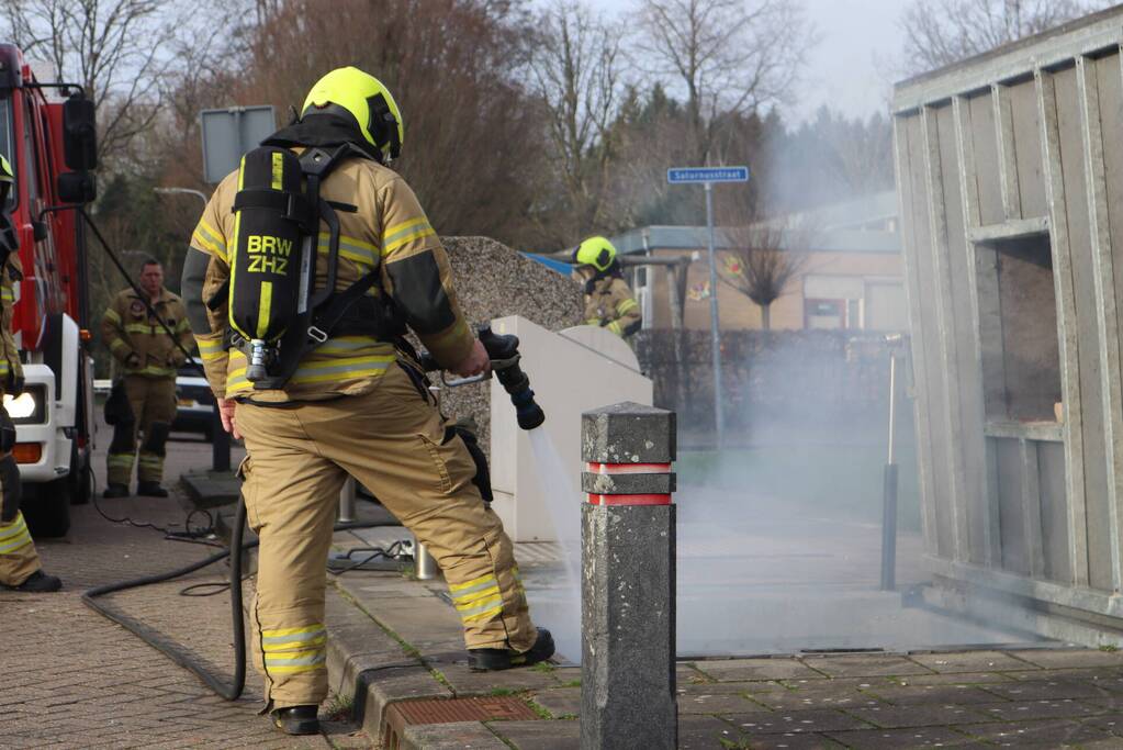 Brand in ondergrondse container
