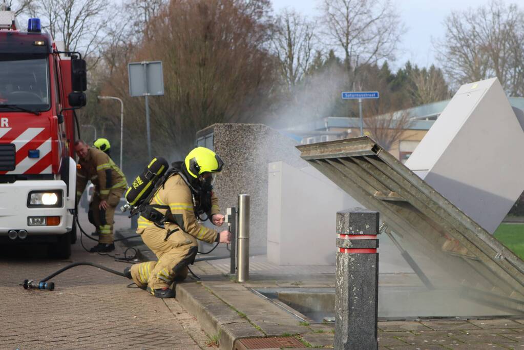 Brand in ondergrondse container