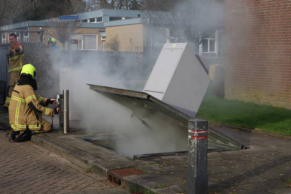 Brand in ondergrondse container
