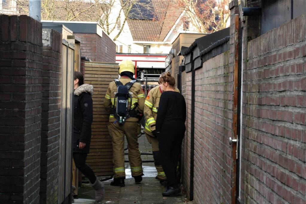 Brand ontstaan in schuur