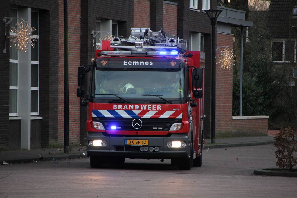 Brand ontstaan in ondergrondse plastic container