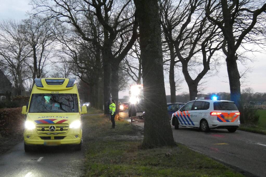 Automobilist gecontroleerd na botsing tegen boom