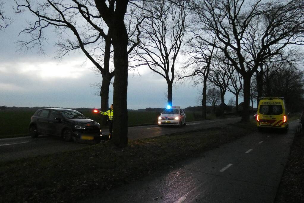 Automobilist gecontroleerd na botsing tegen boom