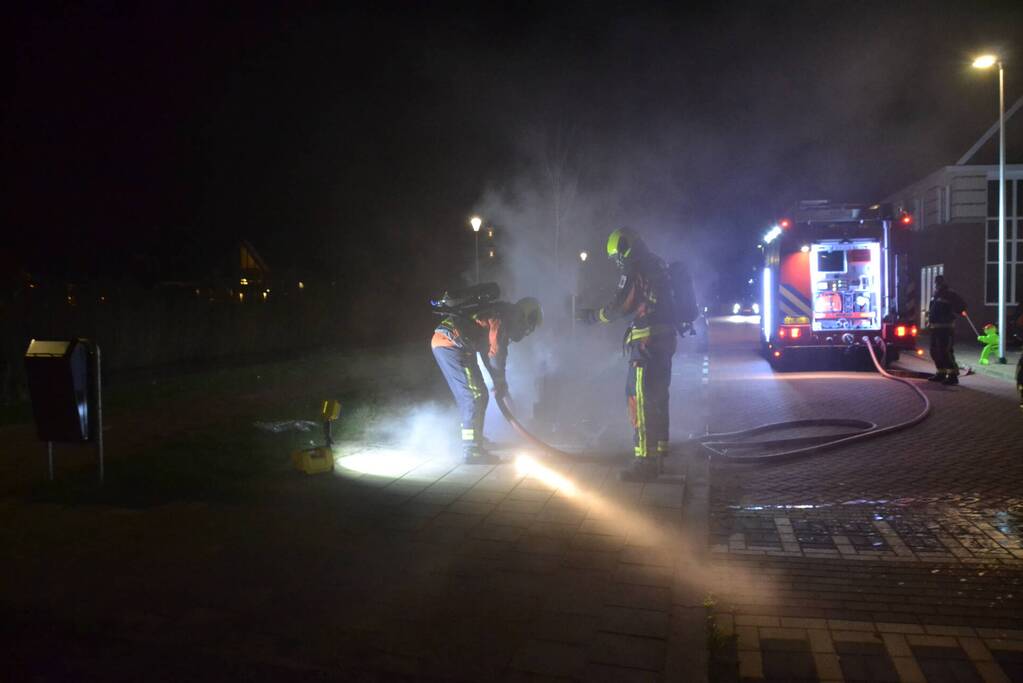 Veel rookontwikkeling door containerbrand