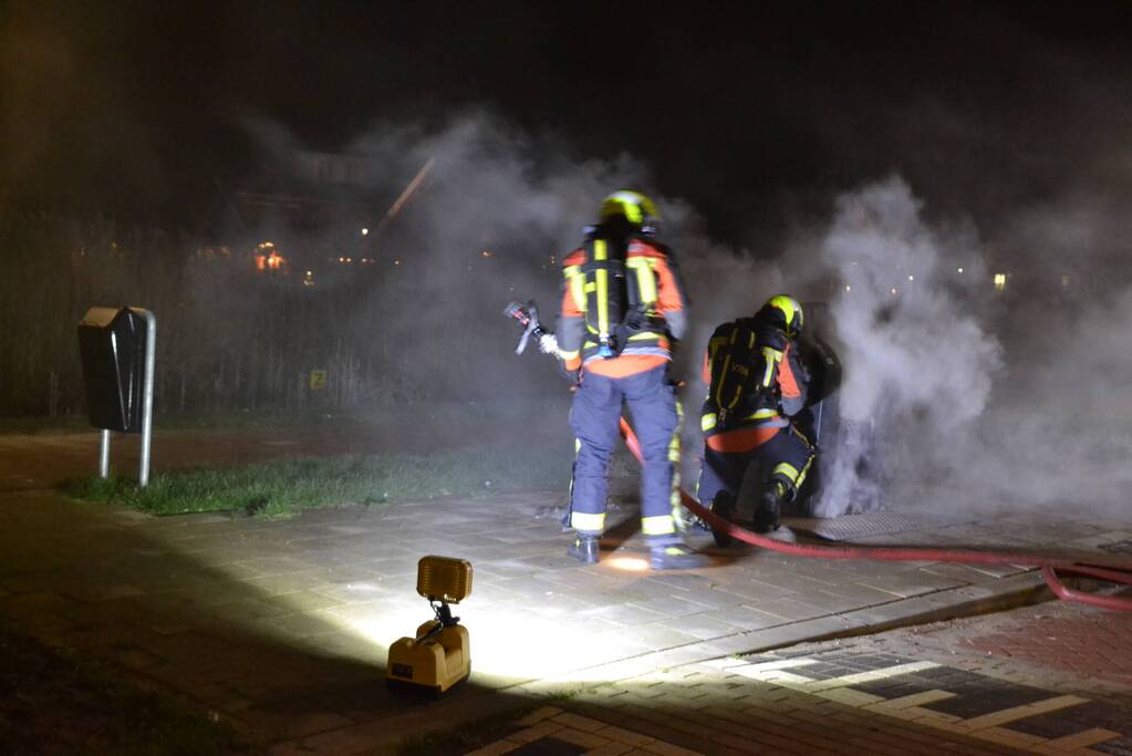 Veel rookontwikkeling door containerbrand