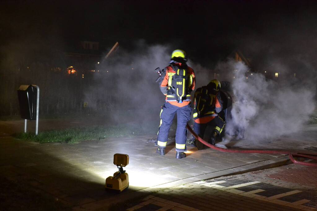 Veel rookontwikkeling door containerbrand