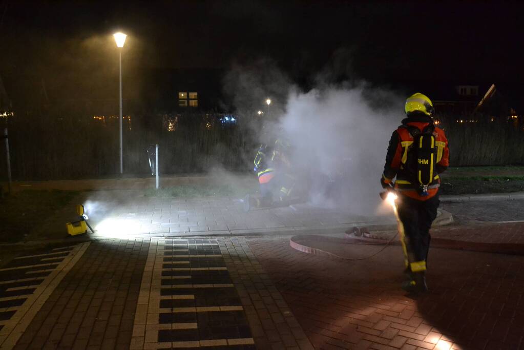 Veel rookontwikkeling door containerbrand