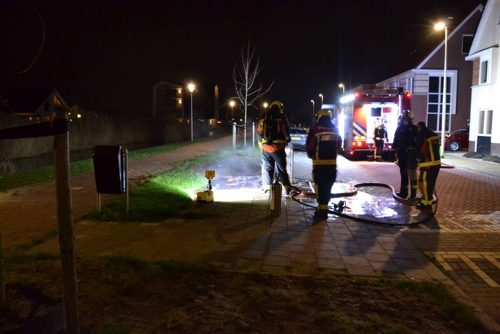 Veel rookontwikkeling door containerbrand