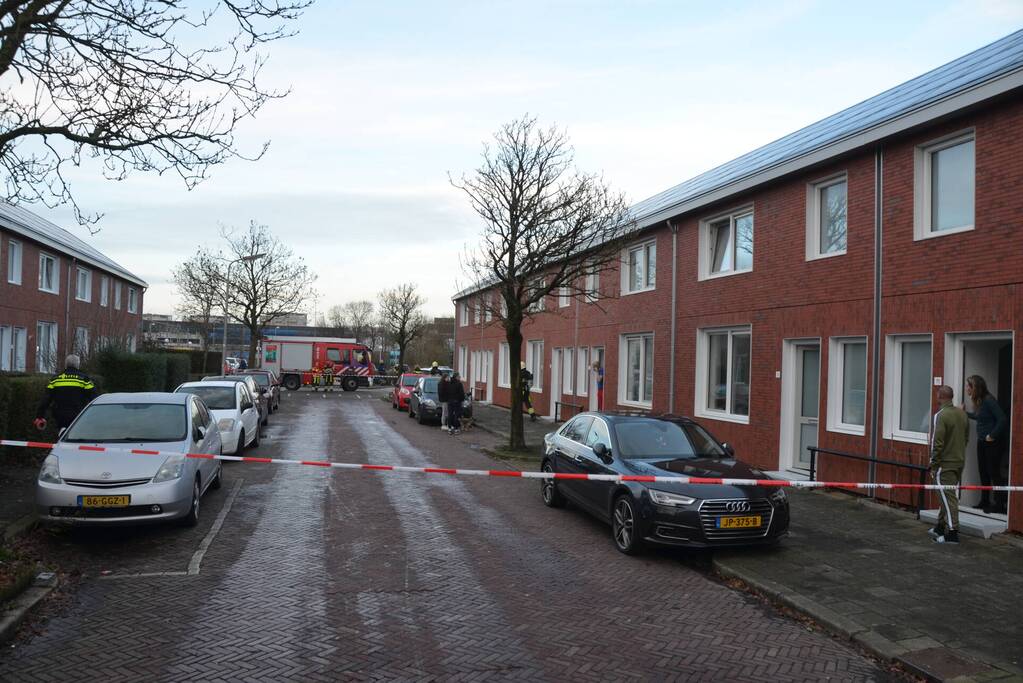 Straat afgesloten door gaslucht