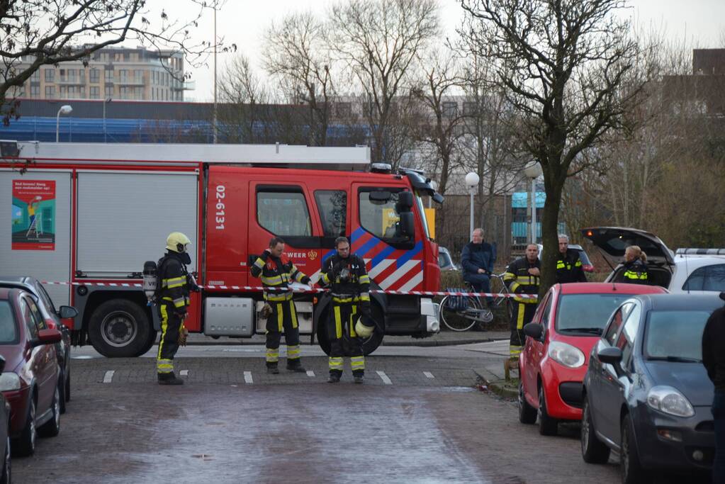 Straat afgesloten door gaslucht