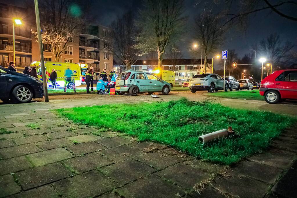 Lachgastank aangetroffen bij ernstig ongeval