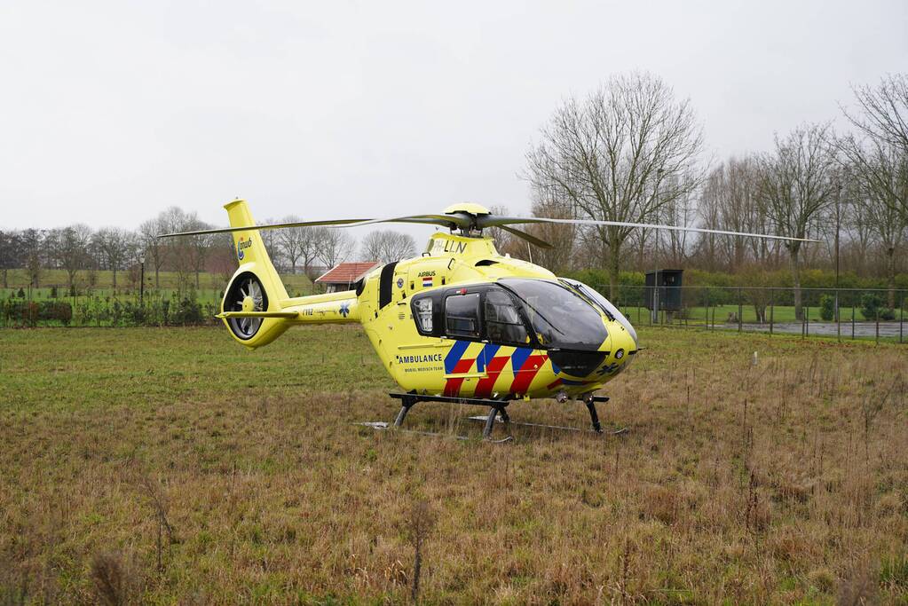 Traumahelikopter landt voor incident