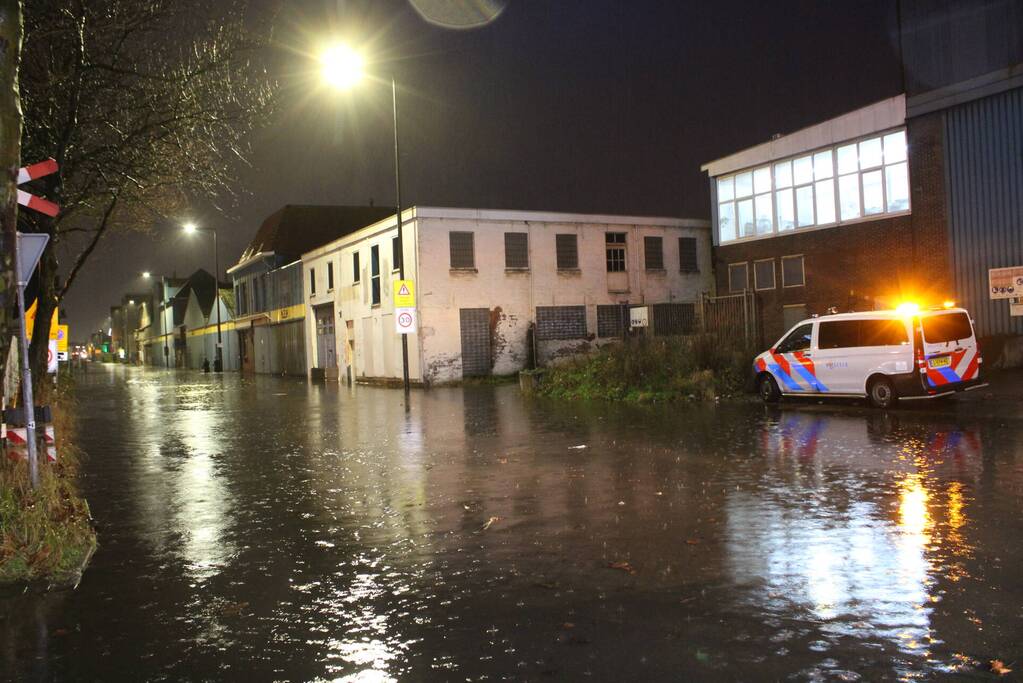 Straten onder water door springtij