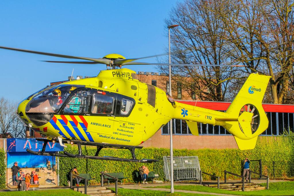 Veel bekijks voor inzet van traumahelikopter