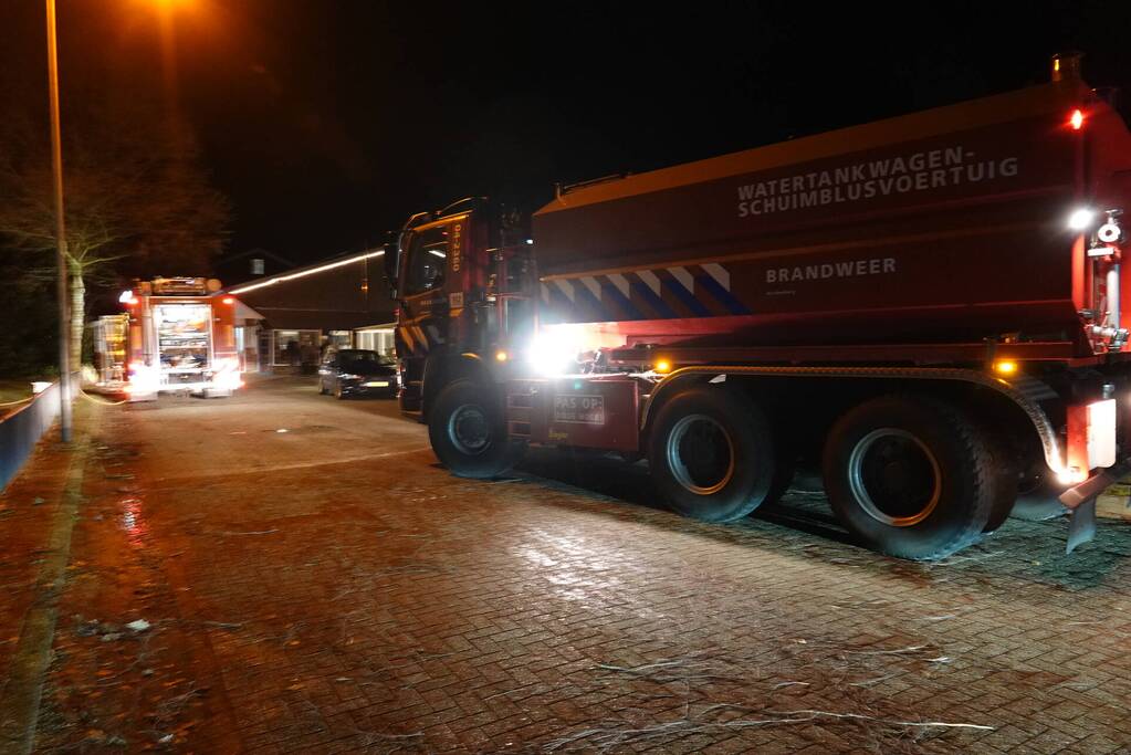 Veel vonken bij schoorsteenbrand