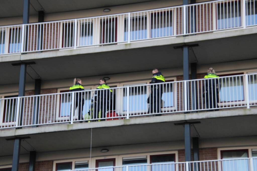 Brand op vierde etage van flat