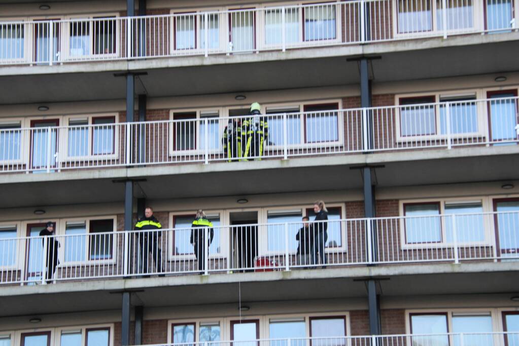Brand op vierde etage van flat