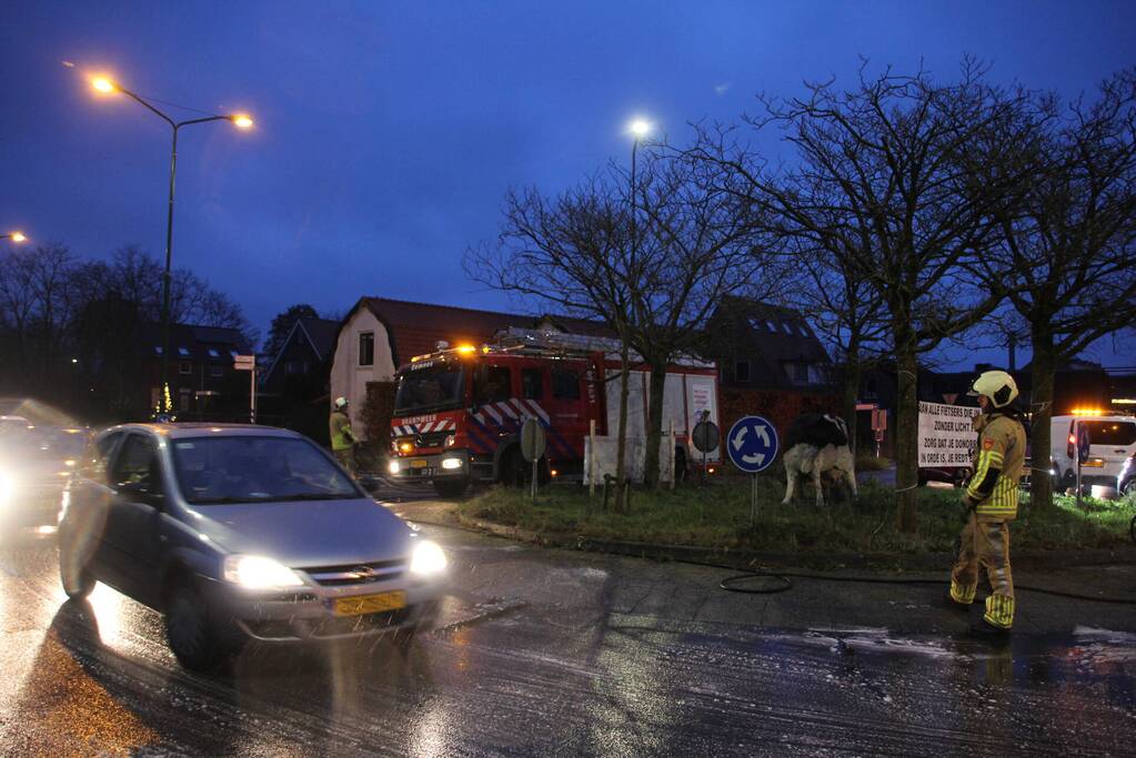 Kilometers lang oliespoor zorgt voor gevaarlijke situatie