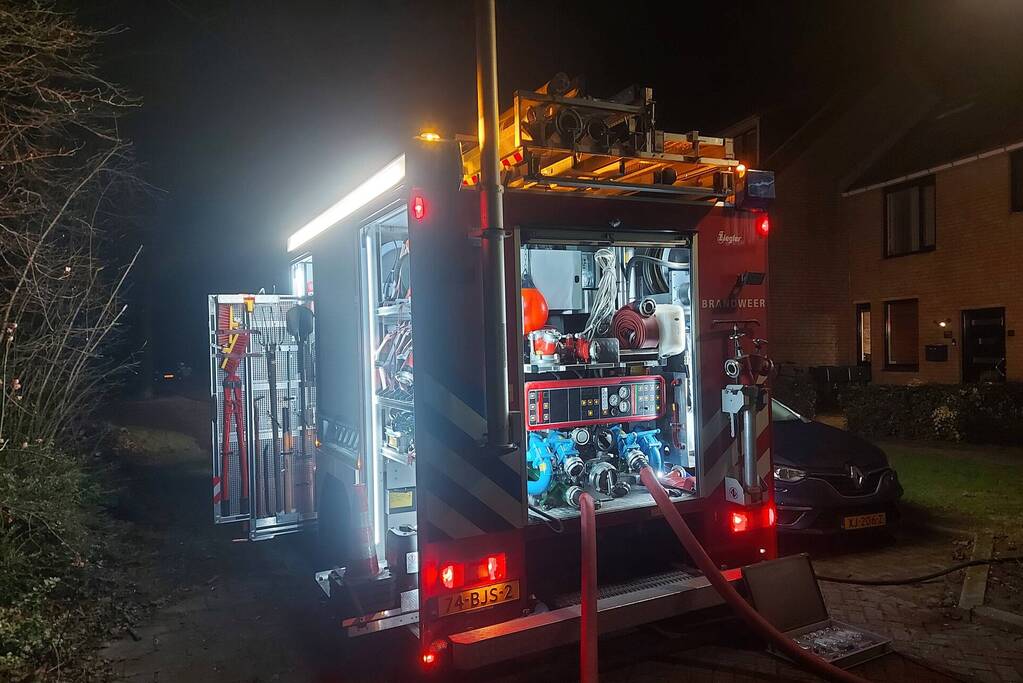 Brand op zolder van woning