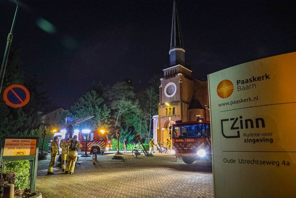 Brandweer ingezet voor brand in kerk