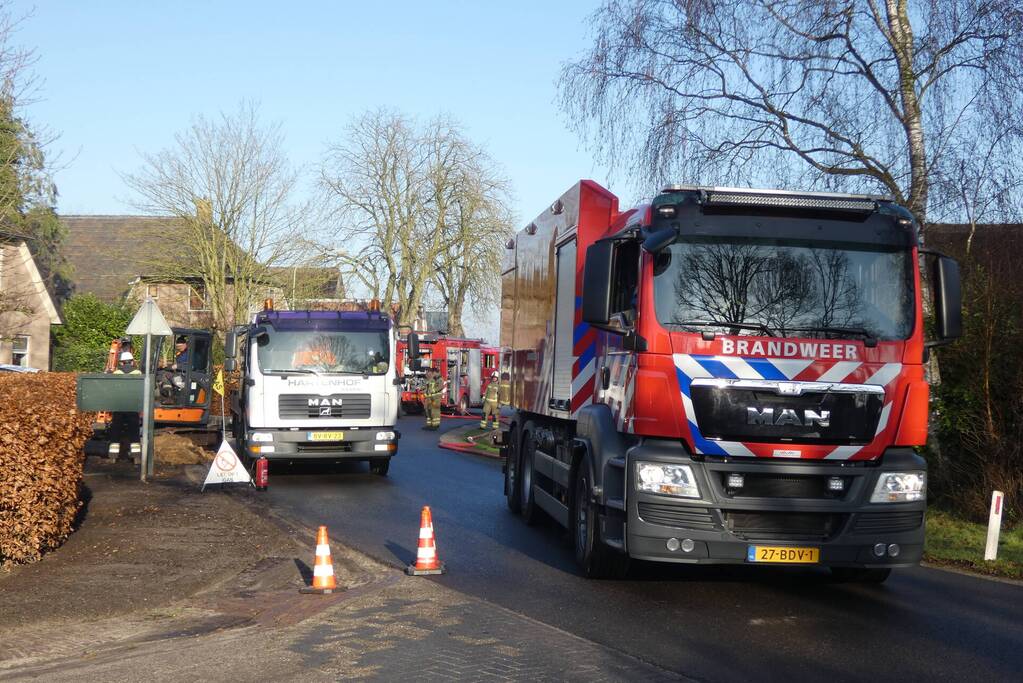 Gaslekkage geraakt tijden graafwerkzaamheden