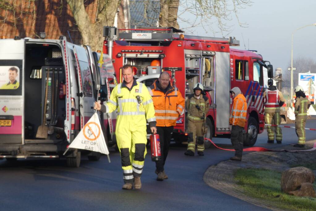 Gaslekkage geraakt tijden graafwerkzaamheden