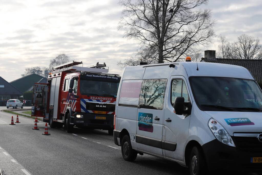 Bouwterrein ontruimd door gaslekkage