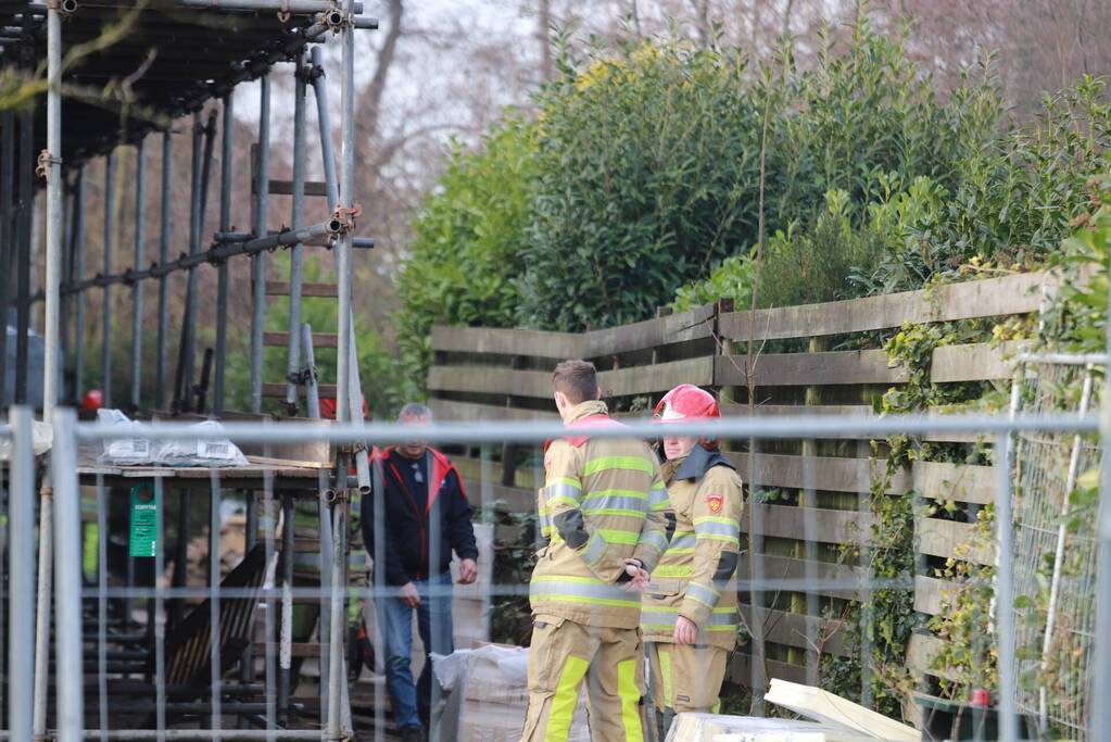 Bouwterrein ontruimd door gaslekkage