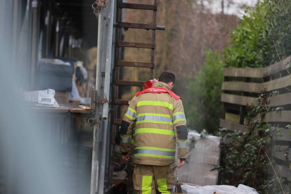Bouwterrein ontruimd door gaslekkage